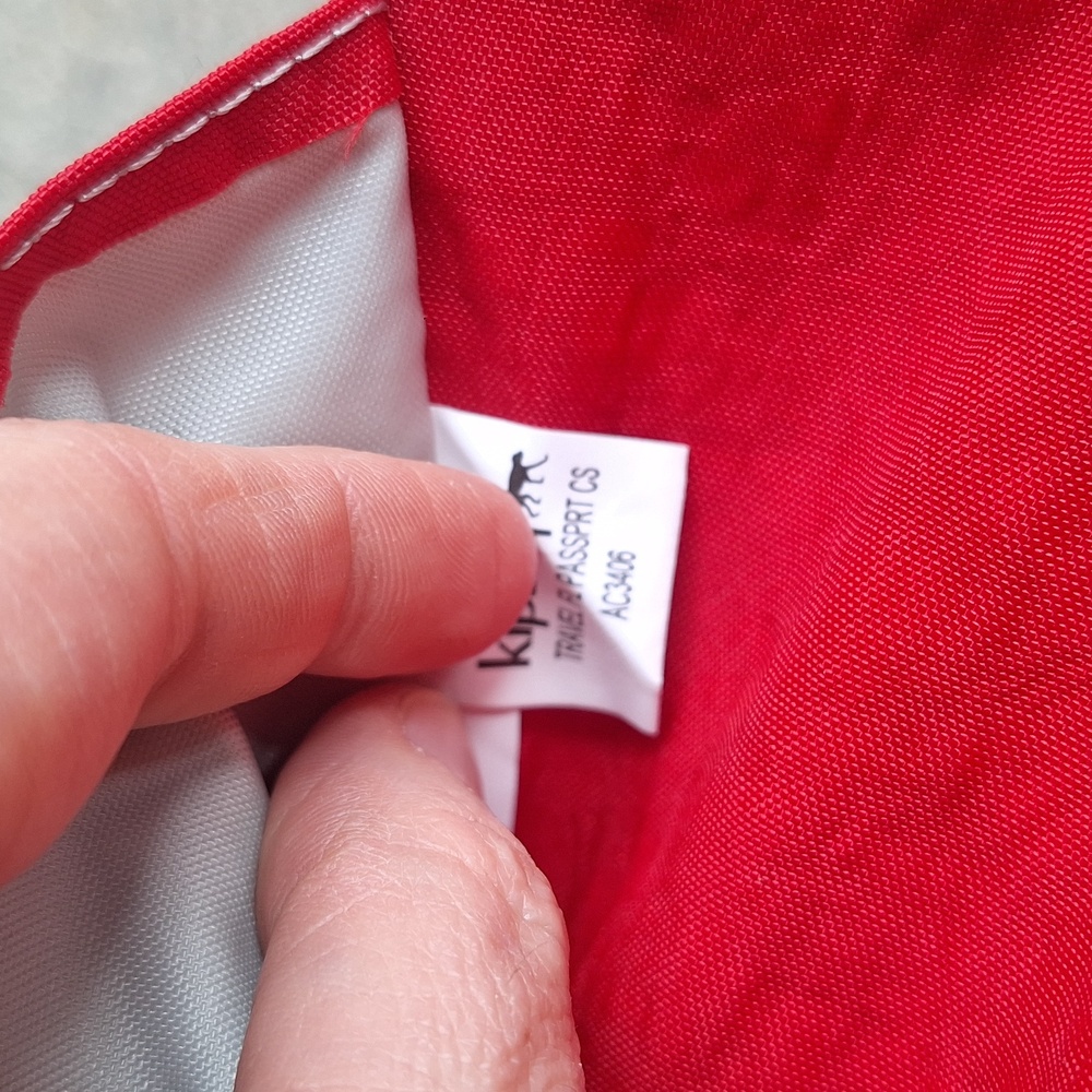 Kipling Red Travel Passport Pouch - Picture 6 of 9
